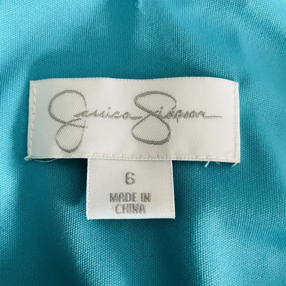 New Jessica Simpson Bluebird Blue Chiffon Pleated Dress Size 6 - Picture 5 of 8